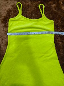 H&amp;m  Lime Green Mini Dress