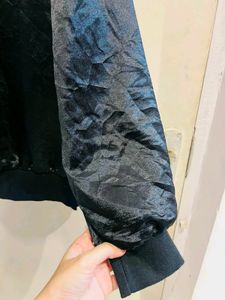 Satin Oversized Sweat Shirt