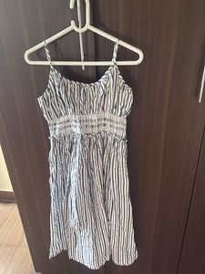 Striped Smocked Waist Mini Dress