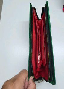 Embroidered Peacock Wallet (New)