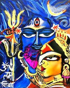 Shiva Parvati Painting