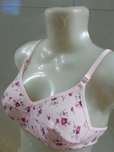 Floral Print Pink Bra
