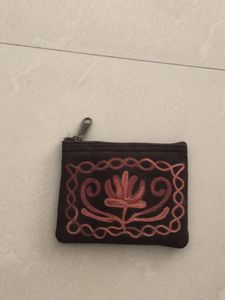 Embroidered Coin Pouch