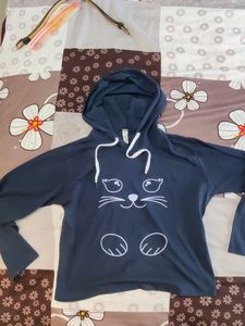 Cropped Cat Hoodie