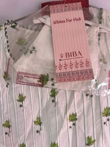 White Floral Print Kurti