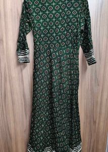 Elegant Emerald Green Printed Kurta