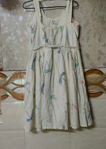 Chic Dragonfly Print Midi Dress