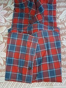 Men's Red &amp; Blue Plaid Shirt