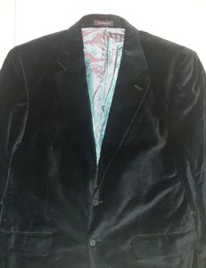 💎 PARK AVENUE Black Velvet Blazer Suit — Men's