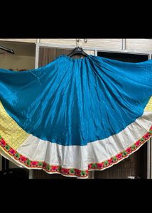Vibrant Blue Ethnic Skirt