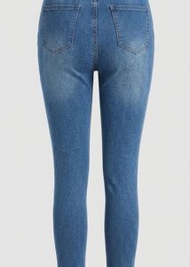 High-Waisted Skinny Blue Jeans