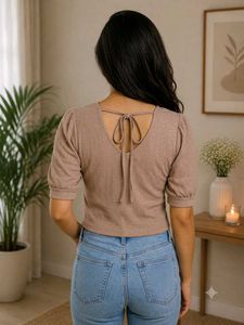 Sparkly Puff Sleeve Top