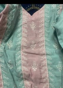 Beautiful Pink and Teal Kurta Set