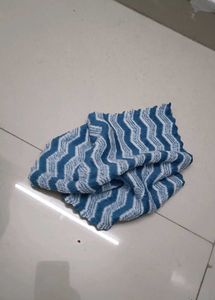 Blue Chevron Patterned Cleaning Cloth