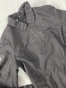 Korean Grey A-Line Dress for winter
