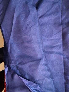 blue satin fabric 2 mtr