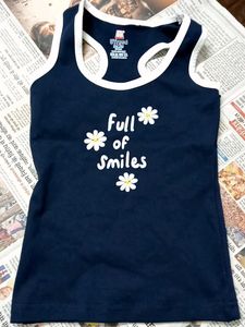 brand new 😻 Smiles" Navy Tank Top