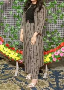 Plazo dress with shrug