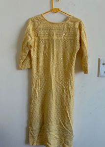 Beautiful Yellow Chikankari Kurta
