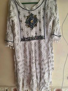 Embellished White Kurta