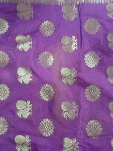 Purple &amp; Gold Kanjeevaram Silk Saree