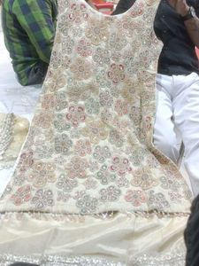 Embroidered plazzo suit Set