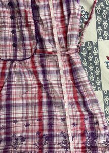 Cute Plaid Button-Up Top