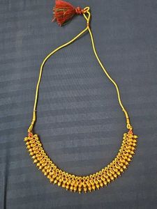 Elegant Gold-Plated Necklace with Tassel