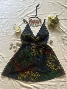 Bohemian Print Mini Dress