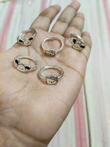 hello kitty and pochacco adjustable ring