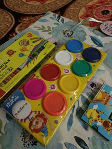 Two Art Supplies With A Box Of Clay.