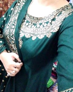 Green Kurti With Duppata