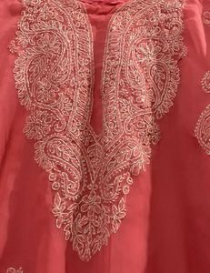 Pink Chikankari Kurta set