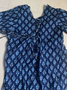 Blue Geometric Print Kurta