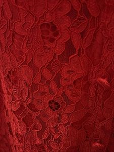 Elegant Red Lace Off-Shoulder Dress