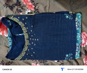 Blue Silk Kurta