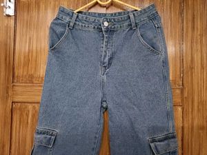 Urbanic Baggy Blue Cargo Jeans