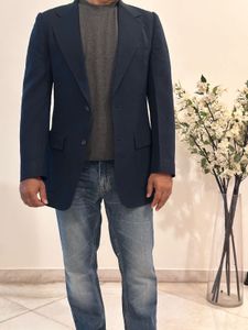 Men’s Navy Blue Formal Blazer | Like New | Premium