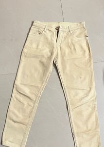 Beige Casual Pants