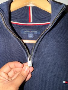 Tommy Hilfiger Navy Quarter Zip Sweater