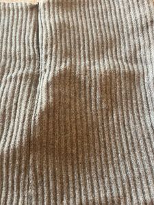 Grey Ribbed Knit Top