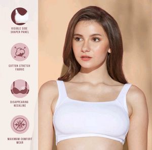 Slip on White Everyday Bra/ Sports bra