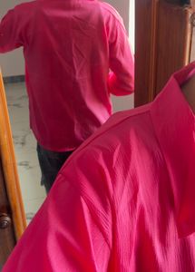 Vibrant Pink Button-Up Shirt