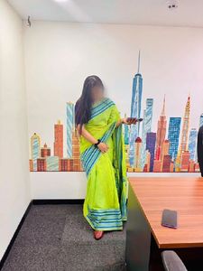 Elegant Green & Blue Cotton Saree