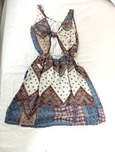 H& M Boho Print Cutout Maxi Dress