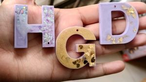Resin Alphabet Keychains