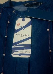 🐚Perl Denim Kurta