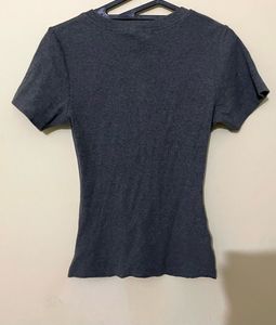 Vintage Mesh &amp; Grey button Tops(Combo)