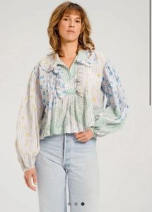 Unique Striped &amp; Patterned Blouse