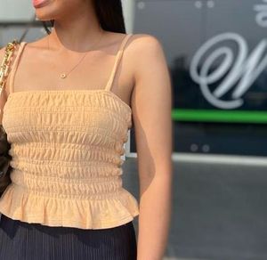 Chic Smocked Spaghetti Strap Top